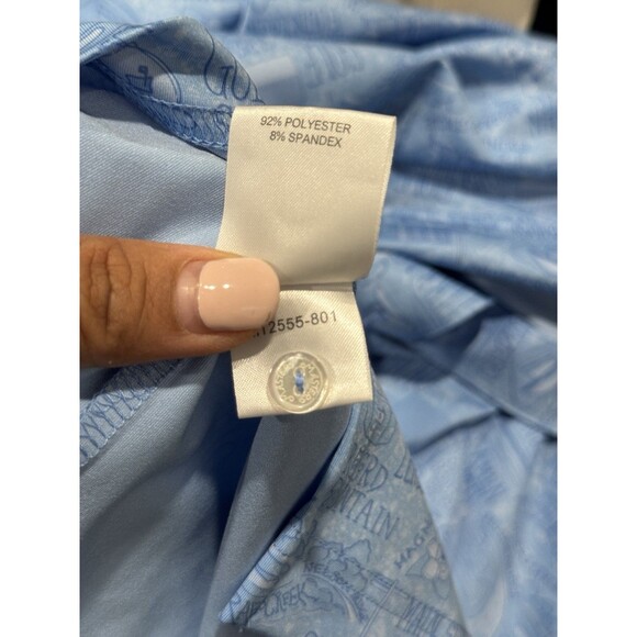 Masters Tech Blue Icon Patterned Performance Polo Size XL NWOT - Picture 8 of 10